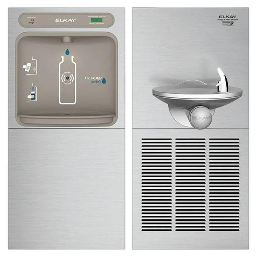 Elkay LZWS-SFGRN8K ezH2O® SwirlFlo® Bottle Filling Station with Single Fountain, Filtered & Refrigerated - The Fountain Direct