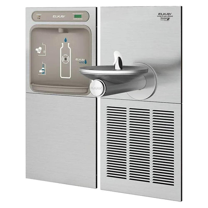 Elkay LZWS-SFGRN8K ezH2O® SwirlFlo® Bottle Filling Station with Single Fountain, Filtered & Refrigerated - The Fountain Direct