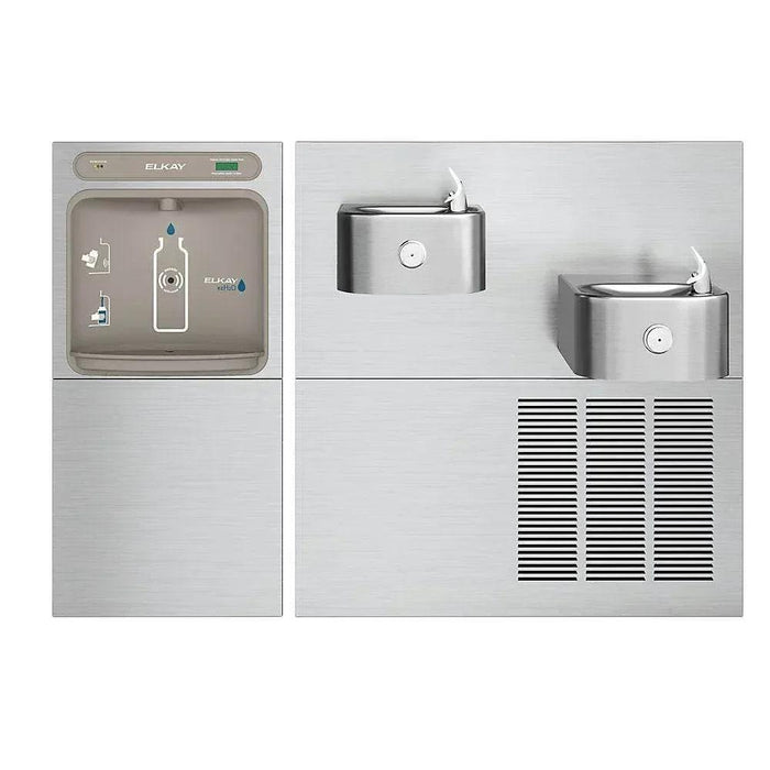 Elkay LZWS-SS28K ezH2O® Recessed Bottle Filling Station with Bi-Level Fountain – Filtered, Refrigerated - The Fountain Direct