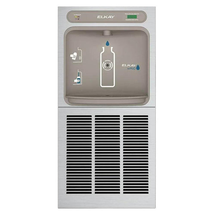 Elkay LZWSGRNM8K Stainless Steel ezH2O In-Wall Bottle Filling Station with Mounting Frame – Filtered - The Fountain Direct