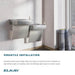 Elkay EZSTLDDLC Wall Mount Bi-Level ADA Cooler – Light Gray Granite, Non-Refrigerated - The Fountain Direct