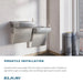 Elkay EZSTLDDLC Wall Mount Bi-Level ADA Cooler – Light Gray Granite, Non-Refrigerated - The Fountain Direct 