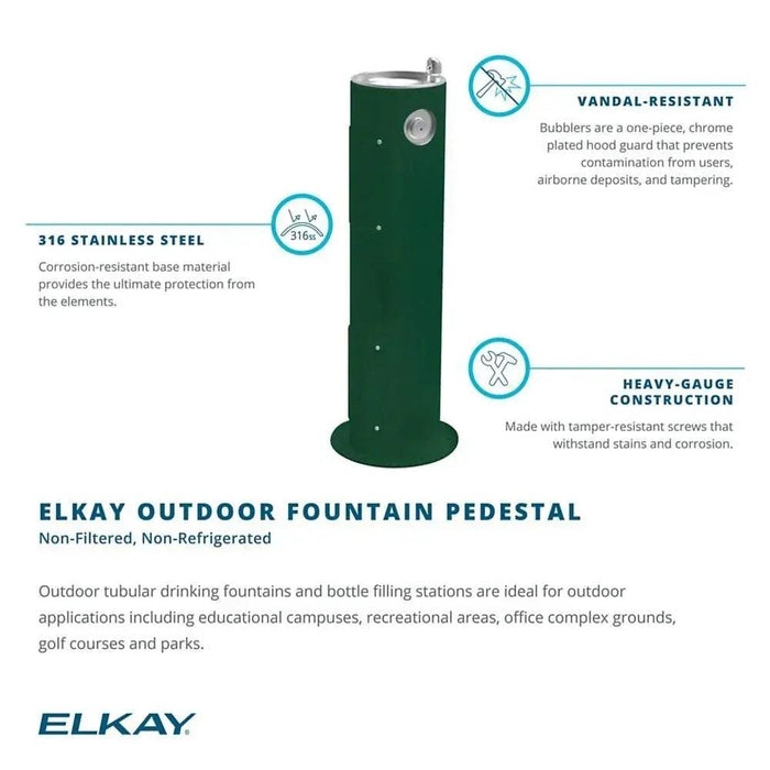 Elkay LK4400EVG Outdoor Freestanding Drinking Fountain - The Fountain Direct