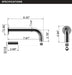 Miami outdoor faucet spout dimensions in inches