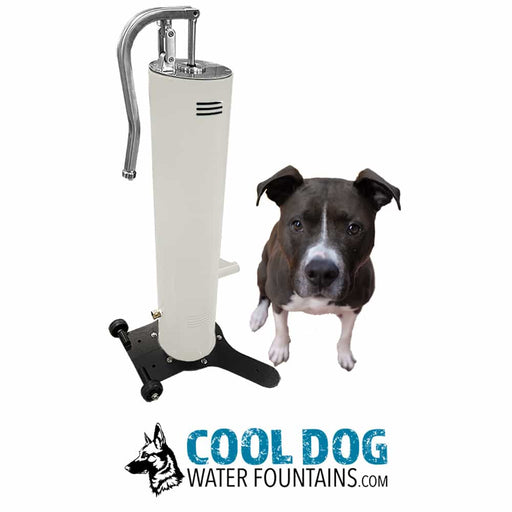 Cool Dog DL-1000-DD-FS-SLV portable free-standing dog water fountain