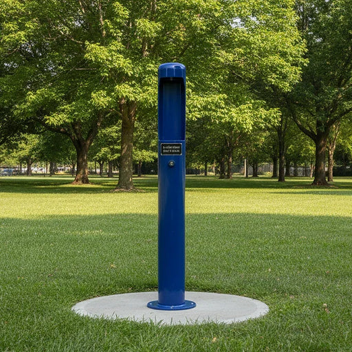 Stern-Williams 7325 Single Pedestal Bottle Filler For Parks – Vandal-Resistant and Filtered - The Fountain Direct 