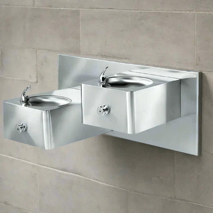 Stern-Williams BF-5000 Stainless Steel Wall Mounted Public Drinking Fountain – Frost Proof Options - The Fountain Direct
