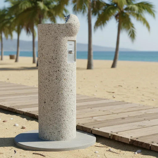 Stern-Williams RPF-3000 Single Round Pedestal Concrete Drinking Fountain – Vandal-Resistant - The Fountain Direct