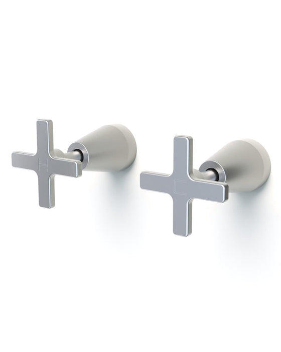 Rainware Cross Handle Taps 8210 – Hot & Cold Pair in 316 Marine Grade Stainless Steel