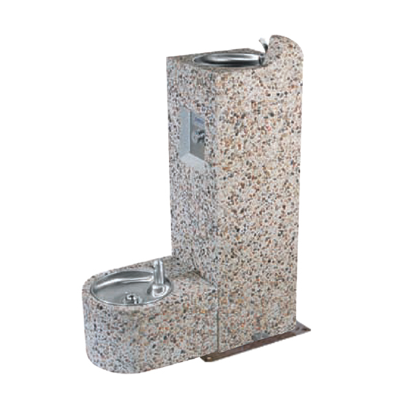 Stern-Williams SPF-3100-94 Single Square Concrete Public Drinking Fountain – Pet Friendly