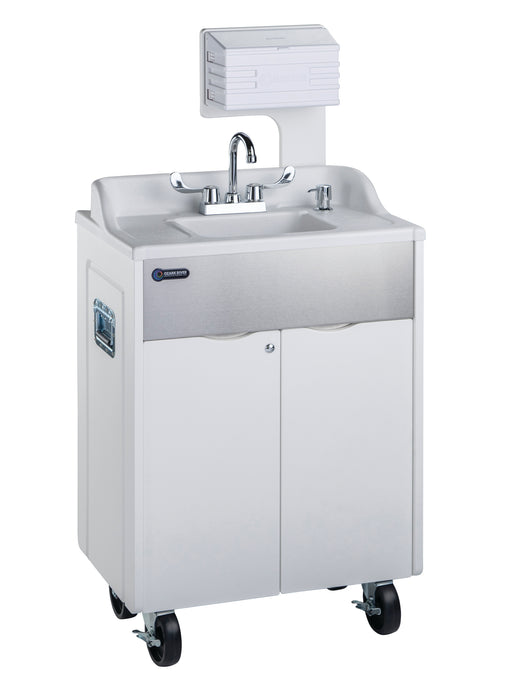 Ozark River Titan PRO 1 Portable Indoor/Outdoor Hot Water Handwashing Sink with Splash Guard – White Finish, NSF Certified, Self-Contained & ADA Compliant