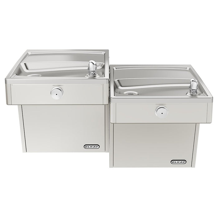 Elkay VRCTLDDSC Wall-Mounted Bi-Level Vandal-Resistant Water Cooler – Non-Filtered, Non-Refrigerated, Stainless Steel