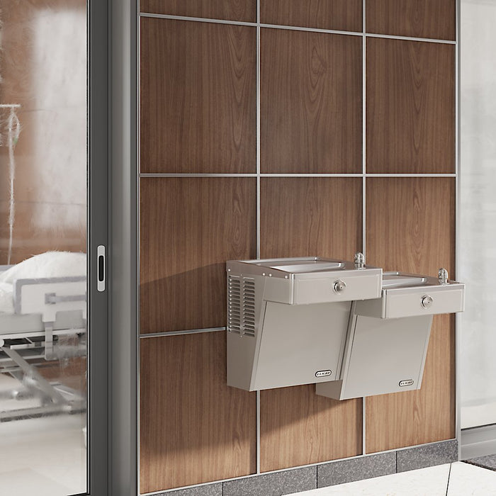 Elkay VRCTLDDSC Wall-Mounted Bi-Level Vandal-Resistant Water Cooler – Non-Filtered, Non-Refrigerated, Stainless Steel