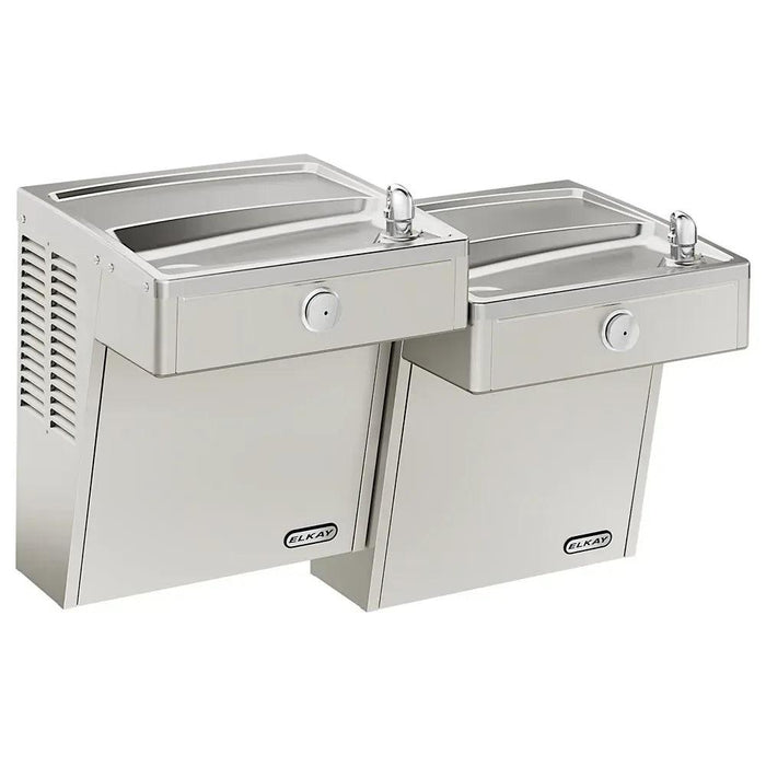 Elkay VRCTLFRDDSC Dual Wall-Mounted Freeze-Resistant Water Cooler Drinking Fountain - The Fountain Direct