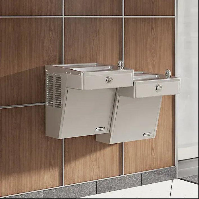 Elkay VRCTLFRDDSC Dual Wall-Mounted Freeze-Resistant Water Cooler Drinking Fountain - The Fountain Direct