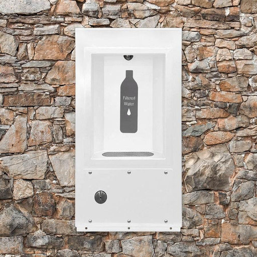 Willoughby WOBF-1RFM Wall-Mounted Outdoor Stainless Steel Water Bottle Filler – Quick-Fill - The Fountain Direct