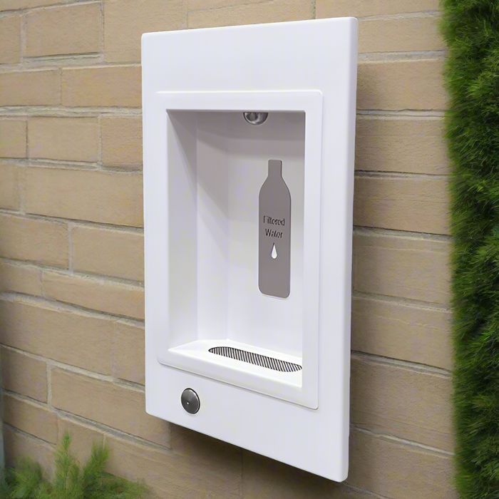 Willoughby WOBF-1RM Rear-Mounted Outdoor Stainless Steel Water Bottle Filler – Quick-Fill – Vandal-Resistant – Made in USA