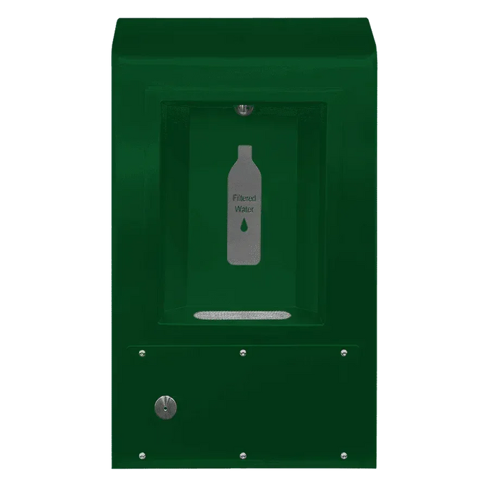 Willoughby WOBF-1SM Surface-Mounted Outdoor Stainless Steel Water Bottle Filler – Quick-Fill - The Fountain Direct