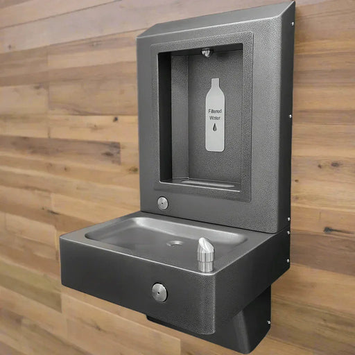 Willoughby WOBFDF-FA Surface-Mounted Outdoor Bottle Filler with Drinking Fountain - The Fountain Direct