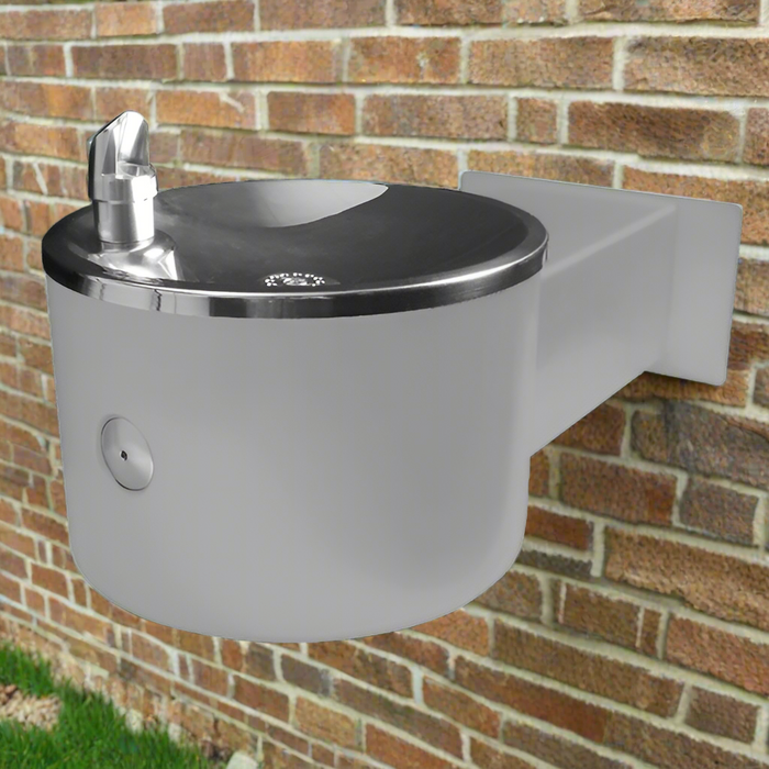 Willoughby WODF-1WM Stainless Steel  Wall-Mounted Outdoor Water Drinking Fountain – Stainless Steel Made in USA