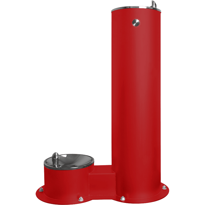 Willoughby WODF-2-PET Two-Station Stainless Steel Outdoor Water Drinking Fountain For Parks – Vandal-Resistant, Pet-Friendly