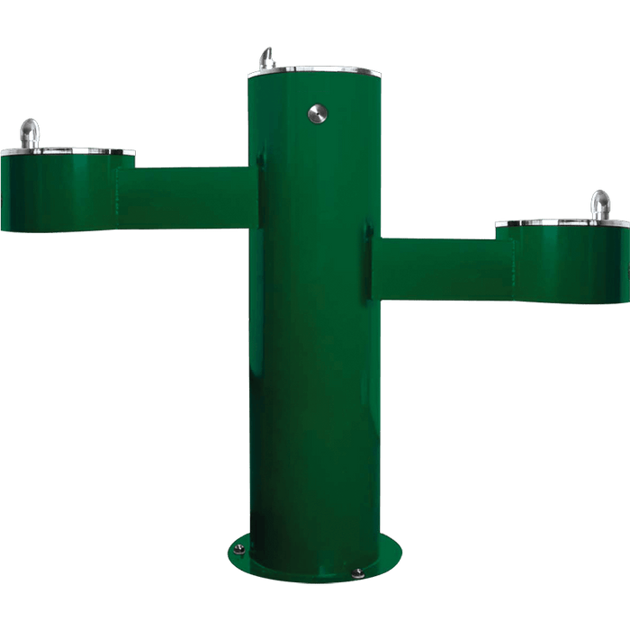 Willoughby WODF-3-HC-CHD Three-Station Stainless Steel Outdoor Water Drinking Fountain – ADA Compliant, Vandal-Resistant