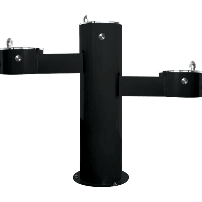 Willoughby WODF-3FA-HC-CHD Outdoor Three-Station Stainless Steel Drinking Fountain – ADA Compliant – Vandal-Resistant