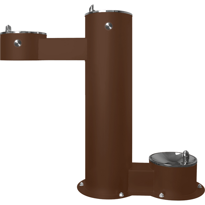Willoughby WODF-3FA-HC-PET Outdoor Three-Station Stainless Steel Drinking Fountain with Pet Fountain – ADA – Vandal-Resistant
