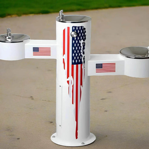 Willoughby WODF-3FA-HC-CHD Outdoor Three-Station Drinking Fountain – ADA Compliant – Vandal-Resistant - The Fountain Direct