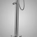 Magnus Stainless Steel Freestanding Pool Shower with Hand and Foot Shower – Brushed Finish - The Fountain Direct 