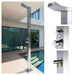 NW Showers Bondi Silver 316L Marine Grade Stainless Steel Rainfall Shower Tower with Foot Wash - The Fountain Direct