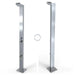 NW Showers Bondi Silver 316L Marine Grade Stainless Steel Rainfall Shower Tower with Foot Wash - The Fountain Direct