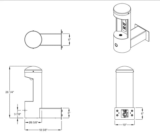 Willoughby CWBF-1WM Wall-Mounted Outdoor Water Bottle Filler – Stainless Steel Made in USA - The Fountain Direct 