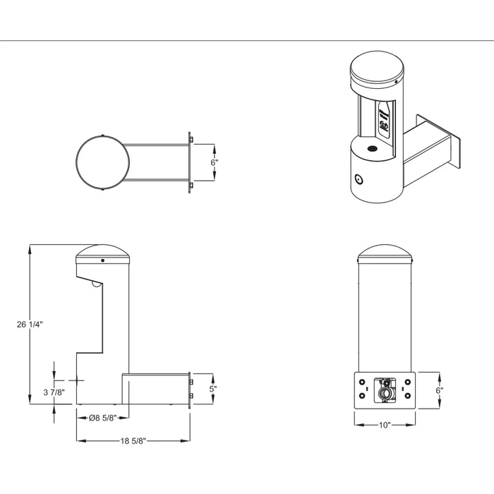 Willoughby CWBF-1WM Wall-Mounted Outdoor Water Bottle Filler – Stainless Steel Made in USA - The Fountain Direct 