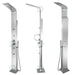 No Worries Showers Brighton Silver 316L Stainless Steel Marine Grade Outdoor Massage Shower - The Fountain Direct