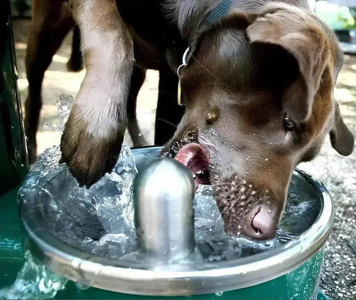 Stern Williams 5325-90-GR Exterior Pedestal Drinking Fountain with Pet Station - The Fountain Direct