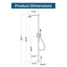 Costera Arena Dual-Function Hot & Cold Outdoor Shower, 10" Rain Head + Hand Shower – Brushed Nickel