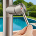 Costera Arena Dual-Function Hot & Cold Outdoor Shower, 10" Rain Head + Hand Shower – Brushed Nickel