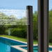 Costera Arena Black Hot & Cold Outdoor Shower Tower with Rain Head & Handheld Wand