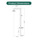 Costera Bahia Wall-Mounted Cold Water Outdoor Shower with 10" Rain Head – Brushed Nickel