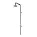 Costera Bahia Wall-Mounted Cold Water Outdoor Shower with 10" Rain Head – Brushed Nickel