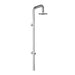 Costera Bahia Wall-Mounted Cold Water Outdoor Shower with 10" Rain Head – Brushed Nickel