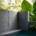 Costera Bahia Wall-Mounted Cold Water Outdoor Shower with 10" Rain Head – Brushed Nickel