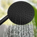 Costera Bahia Matte Black Wall Mount Outdoor Shower, 10" Cold Water Rain Head