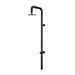 Costera Bahia Matte Black Wall Mount Outdoor Shower, 10" Cold Water Rain Head