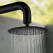 Costera Bahia Matte Black Wall Mount Outdoor Shower, 10" Cold Water Rain Head