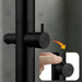 Costera Bahia Matte Black Wall Mount Outdoor Shower, 10" Cold Water Rain Head