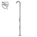 Costera Brisa Free-Standing Beach Shower with Handheld Wand, Hot & Cold – Brushed Stainless