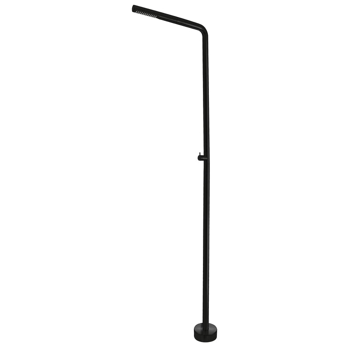 Costera Cala Minimalist Cold Water Outdoor Shower with Curved Wand Head – Matte Black