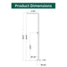 Costera Cala Minimalist Cold Water Outdoor Shower with Curved Wand Head – Matte Black